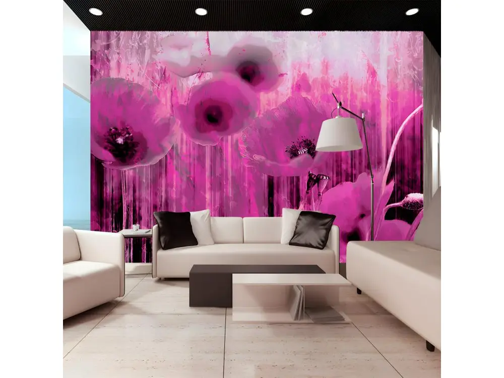 Papier peint intissé Fleurs Pink madness : Taille - 100 x 70 cm