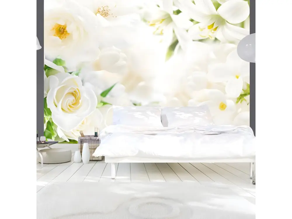 Papier peint intissé Fleurs White sigh : Taille - 300 x 210 cm