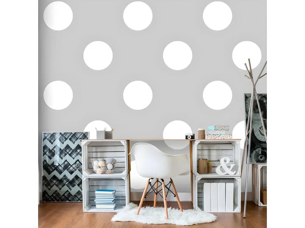 Papier peint intissé Fonds et Dessins Charming Dots : Taille - 200 x 140 cm