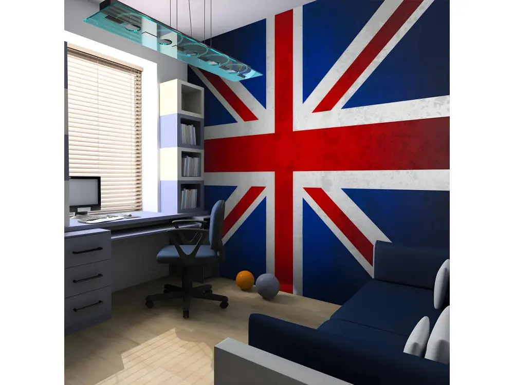 Papier peint intissé Fonds et Dessins Union Jack : Taille - 250 x 193 cm