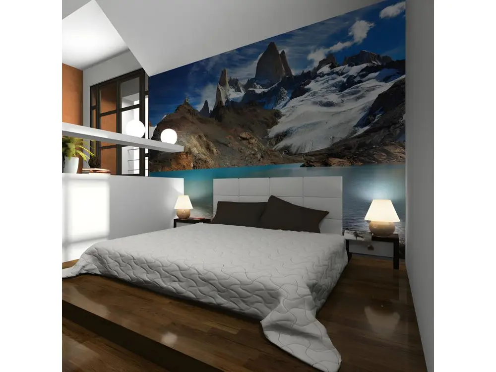 Papier peint intissé Paysages Mount Fitz Roy, Patagonia, Argentina : Taille - 200 x 154 cm