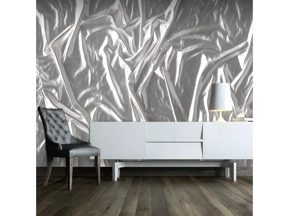 Papier peint intissé Fonds et Dessins Noble Silver : Taille - 150 x 105 cm