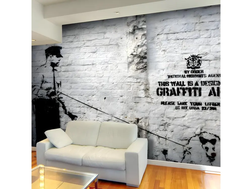 Papier peint intissé Street art Banksy - Graffiti Area : Taille - 250 x 175 cm