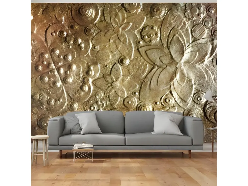 Papier peint intissé Fonds et Dessins Virtuosity of Gold : Taille - 400 x 280 cm