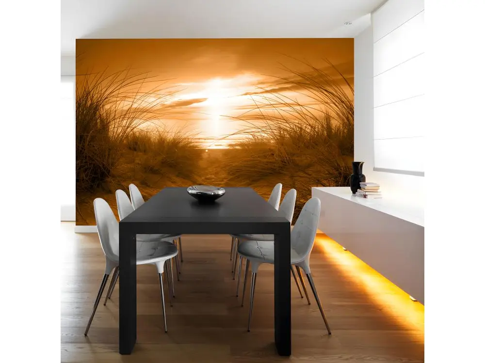 Papier peint intissé Paysages plage (sépia) : Taille - 250 x 175 cm