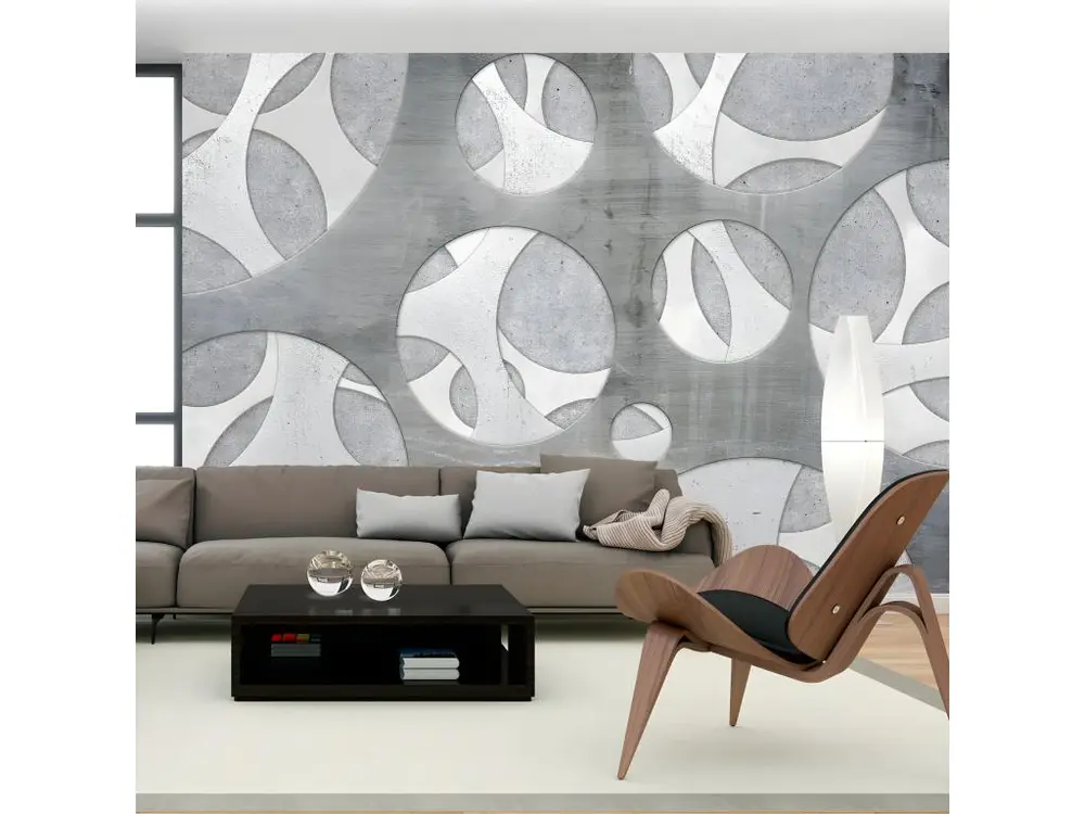 Papier peint intissé Fonds et Dessins Woven of grays : Taille - 400 x 280 cm