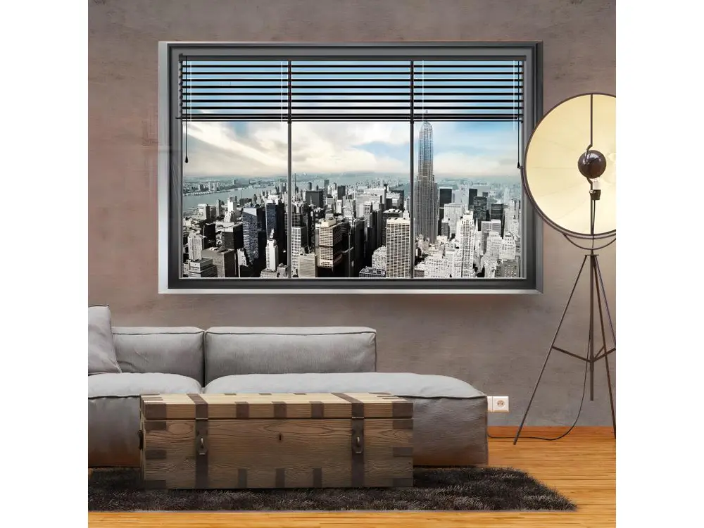 Papier peint intissé Ville et Architecture New York window : Taille - 200 x 140 cm