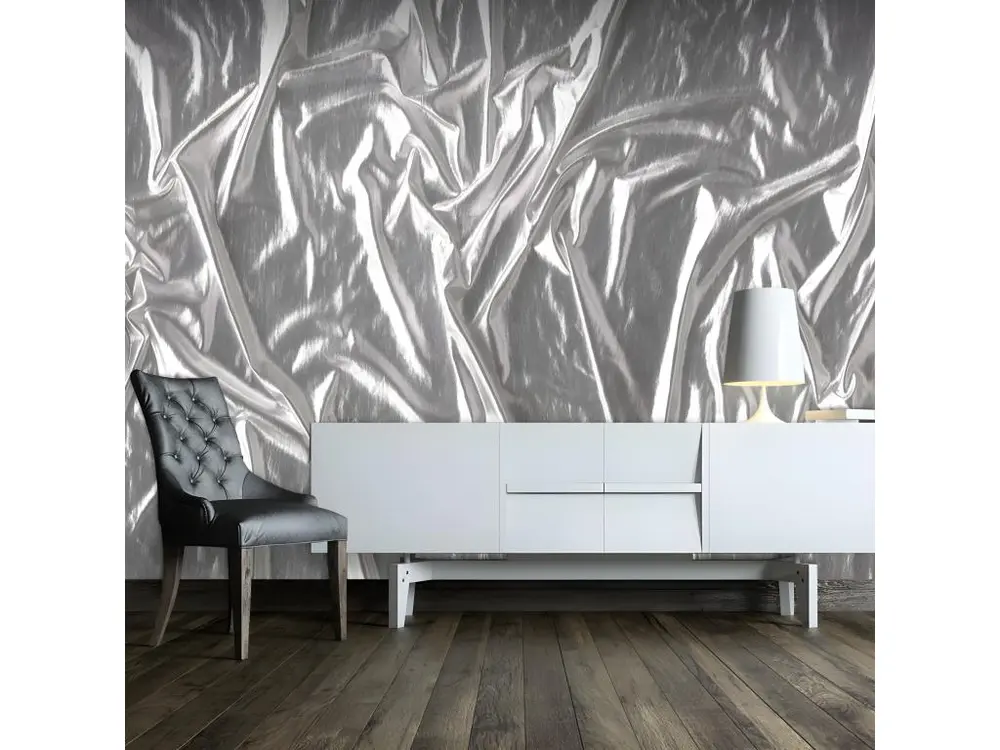 Papier peint intissé Fonds et Dessins Noble Silver : Taille - 250 x 175 cm