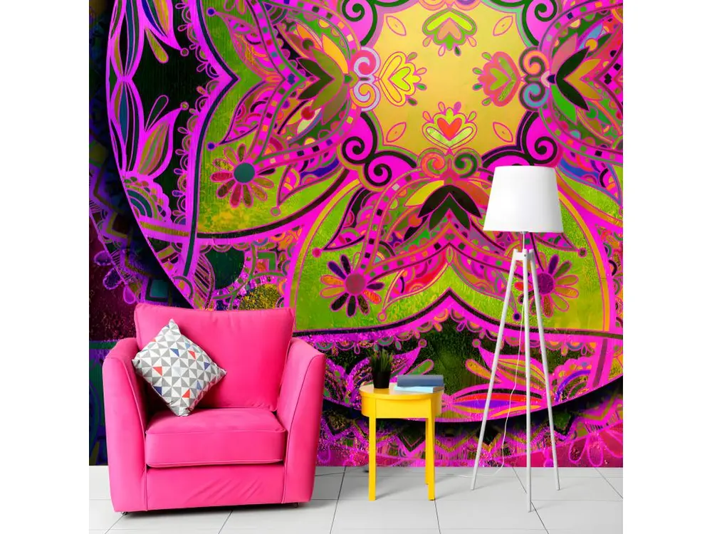 Papier peint intissé Orient Mandala: Pink Expression : Taille - 400 x 280 cm