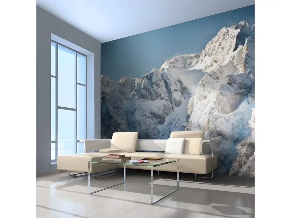 Papier peint intissé Paysages Paysage enneigé, Alpes : Taille - 350 x 270 cm