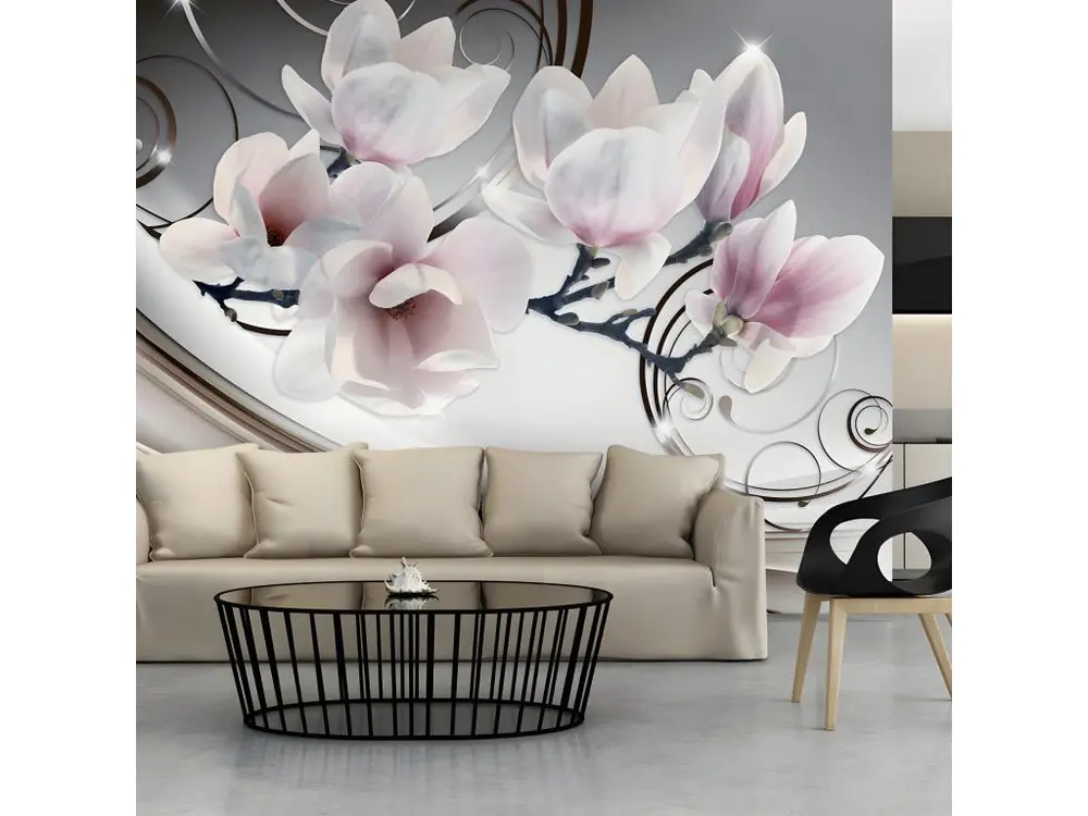 Papier peint intissé Fleurs Belle Magnolia : Taille - 350 x 245 cm