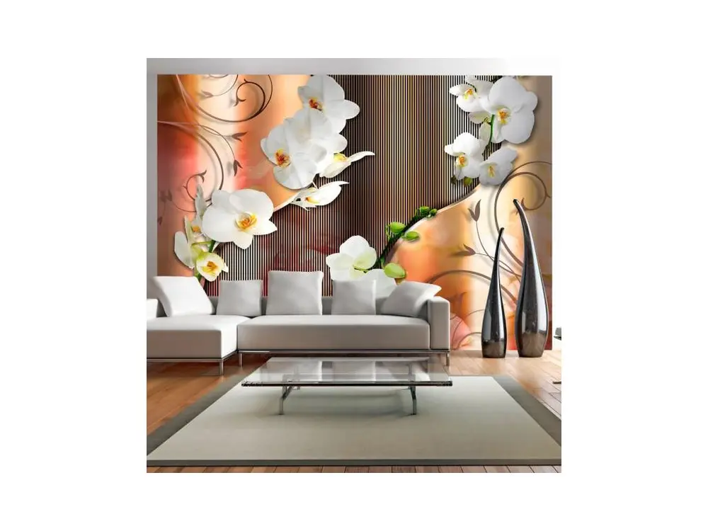 Papier peint intissé Fleurs Orchid : Taille - 150 x 105 cm