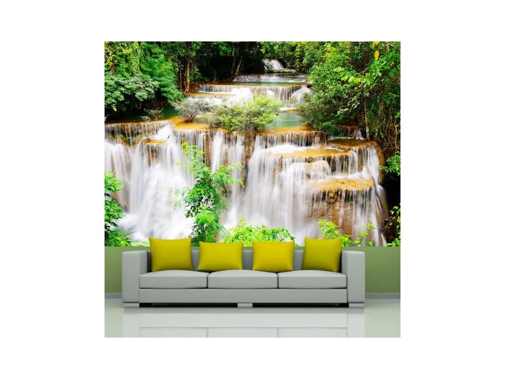 Papier peint intissé Paysages Thai waterfall : Taille - 100 x 70 cm