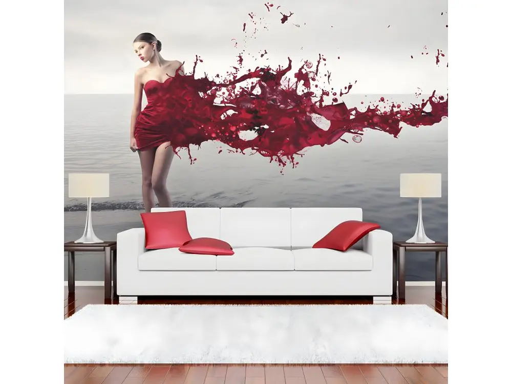 Papier peint intissé Personnes Red beauty : Taille - 250 x 193 cm