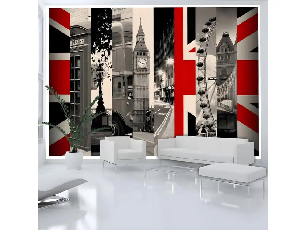 Papier peint intissé Ville et Architecture Symbols of London : Taille - 250 x 175 cm