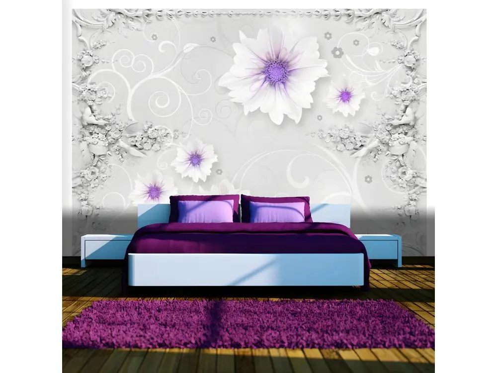 Papier peint intissé Fleurs Rise of romantic love : Taille - 350 x 245 cm