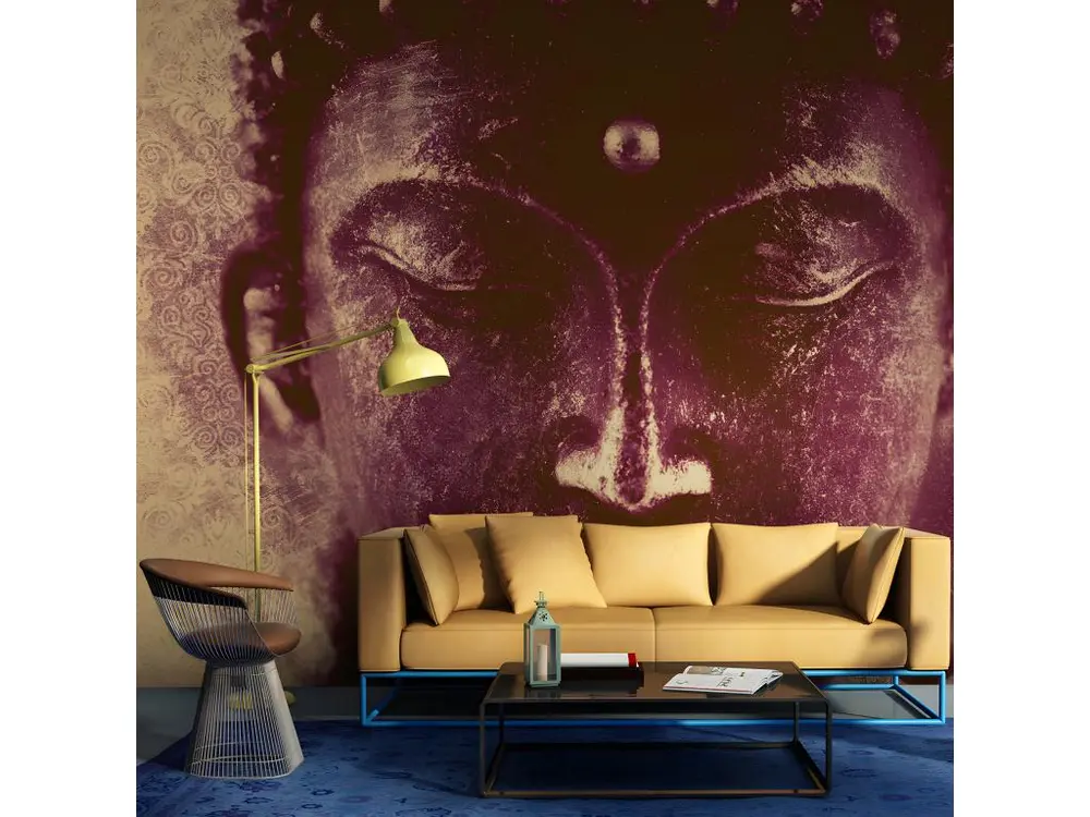 Papier peint intissé Orient Buddha en méditation : Taille - 400 x 309 cm