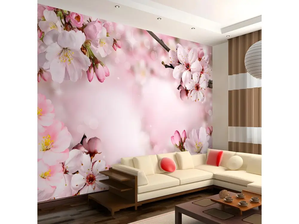 Papier peint intissé Fleurs Spring Cherry Blossom : Taille - 150 x 105 cm