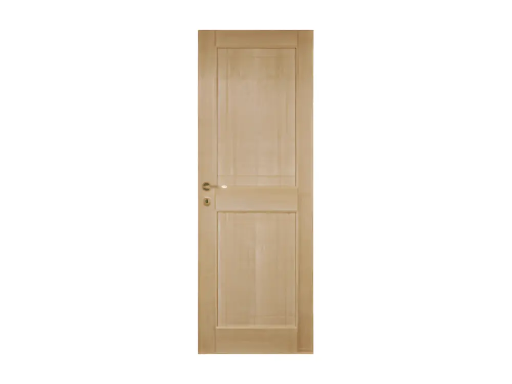 Porte nue, sans cadre, bois Erable, 93 cm, 2 panneaux, recouvrement