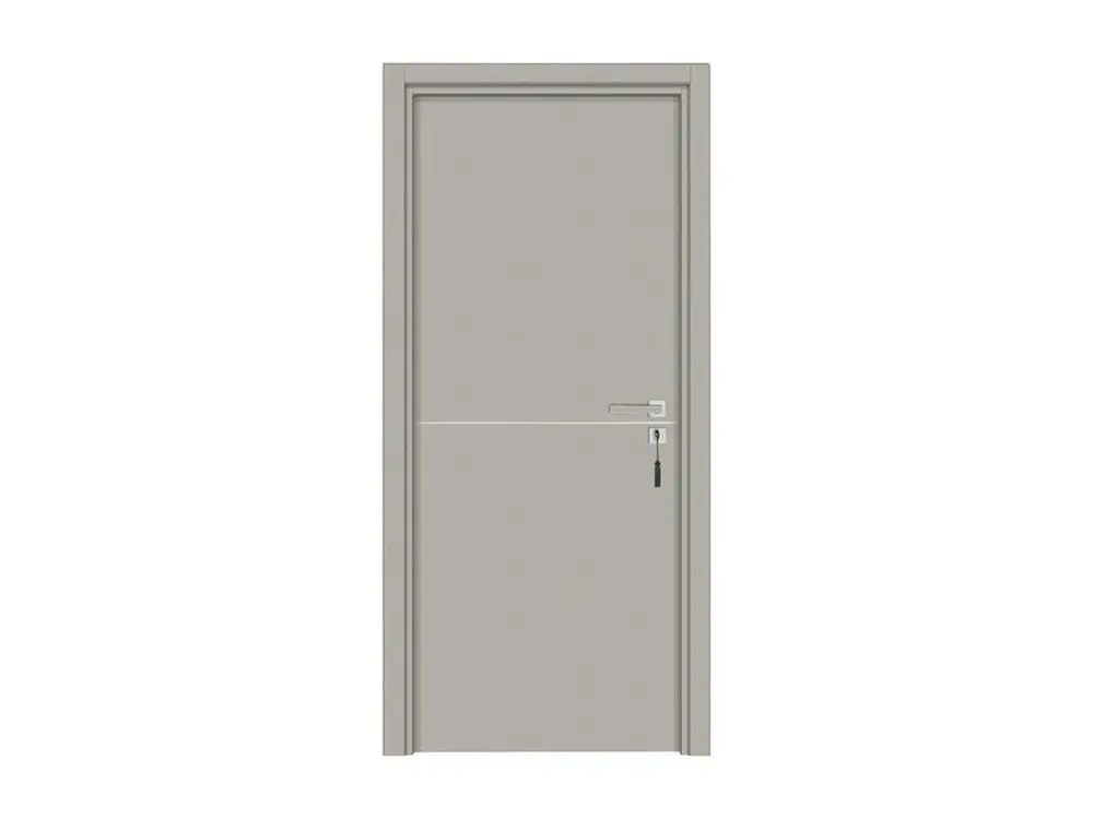 Bloc-porte pose fin de chantier collection Premium Riva, H.204 x l.73 cm, aspect cuir argile, réversible