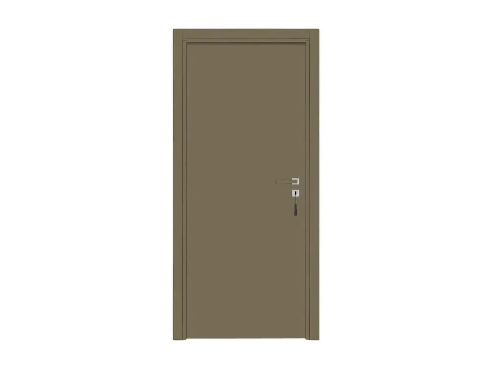 Bloc-porte pose fin de chantier collection Premium Miro, H.204 x l.63 cm, aspect cuir lichen, réversible