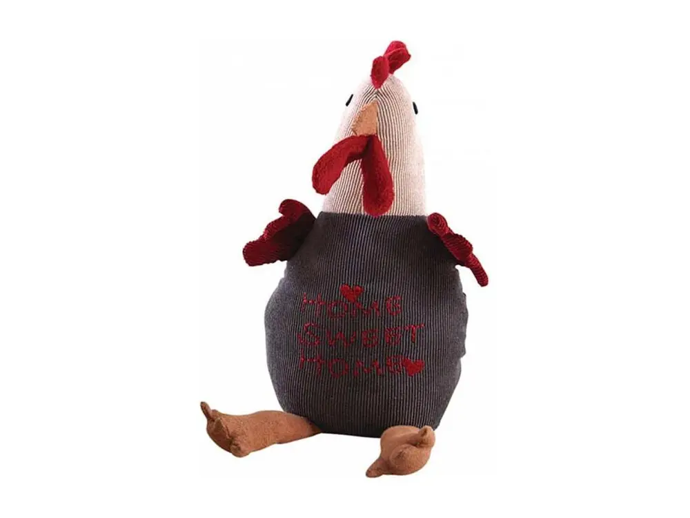 Cale-porte poule en velours Home sweet home 27 cm