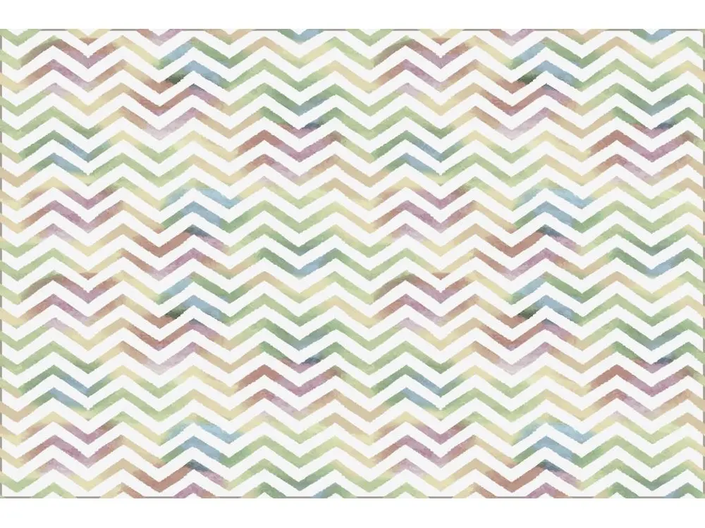 Tapis en vinyle Chevron acuarela suave 100x150 cm