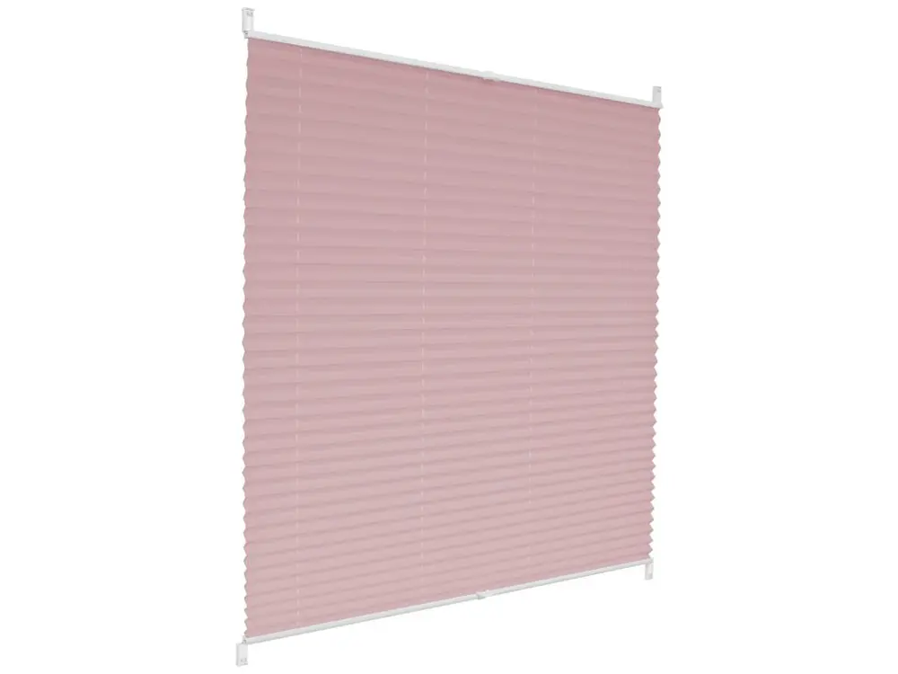 Store plissé rose, 65x200 cm, matériel de fixation inclus