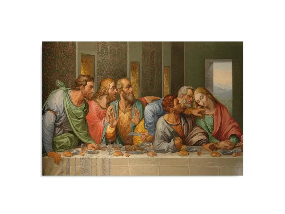 Tableau étude de la dernière cène - 40 x 60 cm