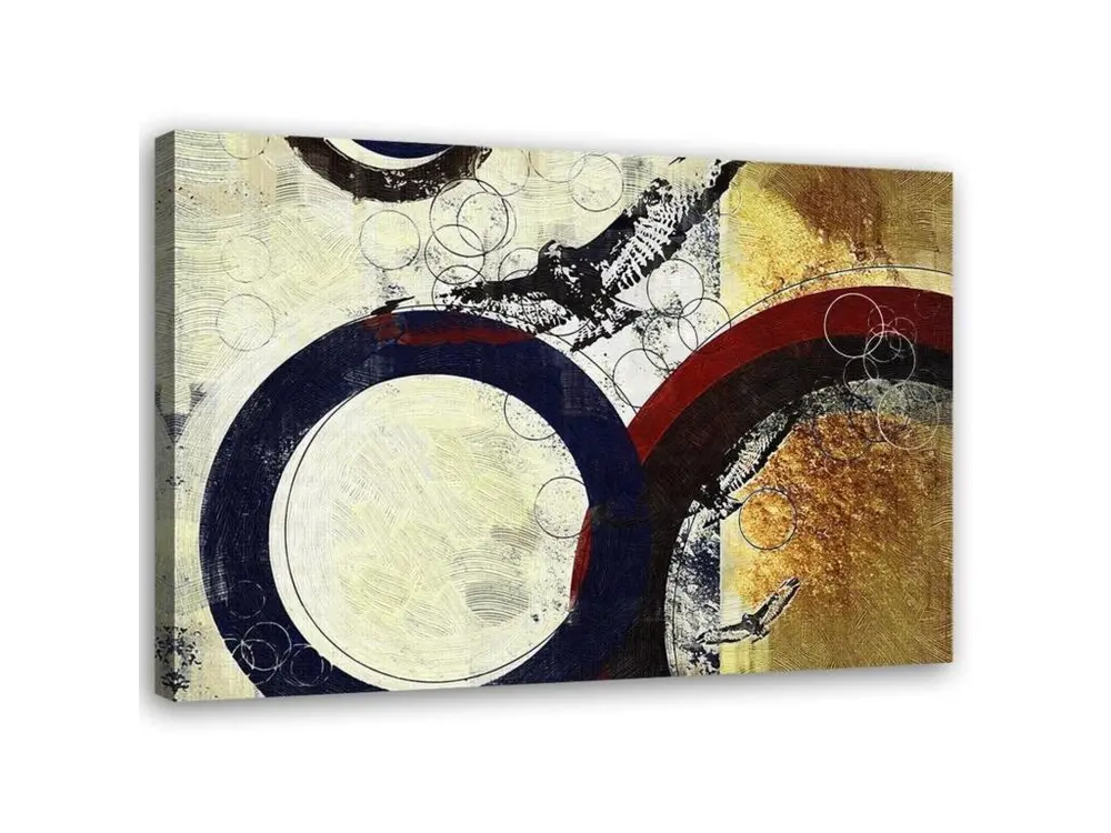 Tableau cercles d'abstraction - 90 x 60 cm