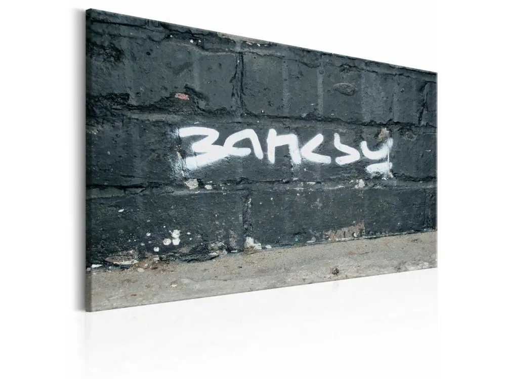 Tableau signature de banksy - 90 x 60 cm