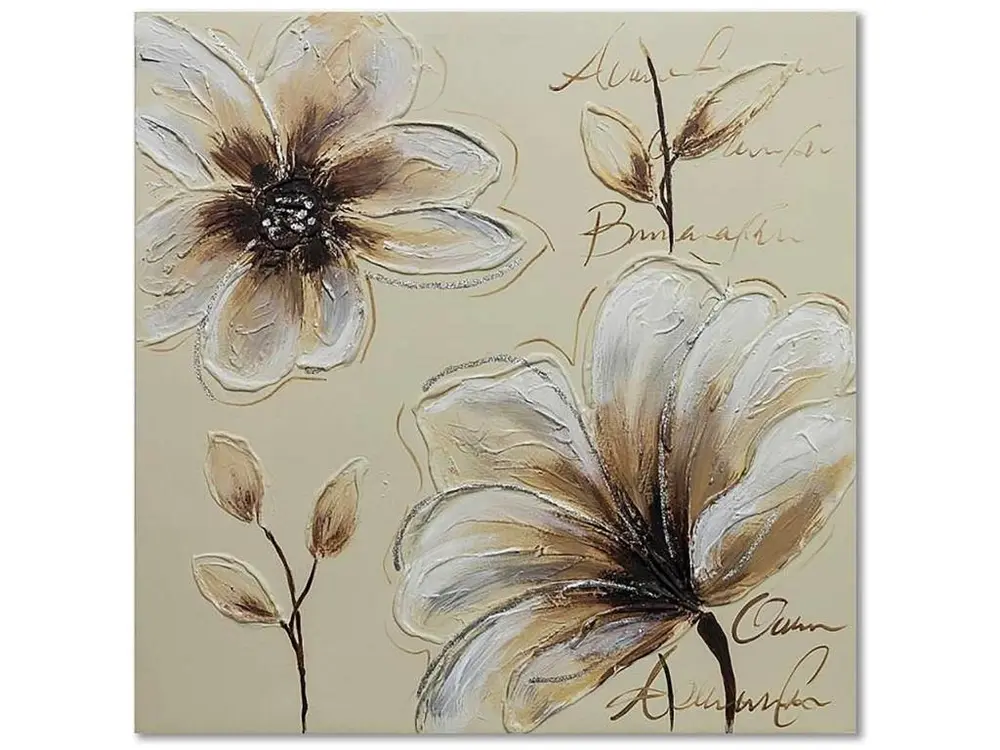 Tableau fleurs 6 - 80 x 80 cm