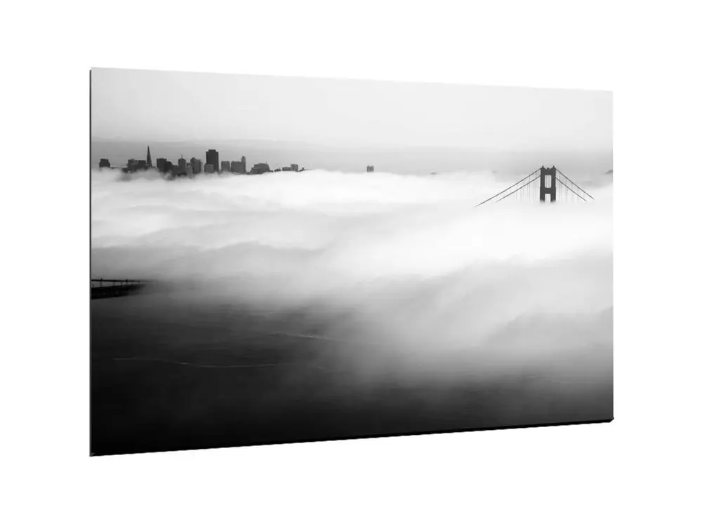 Tableau mist black and white - 60 x 40 cm