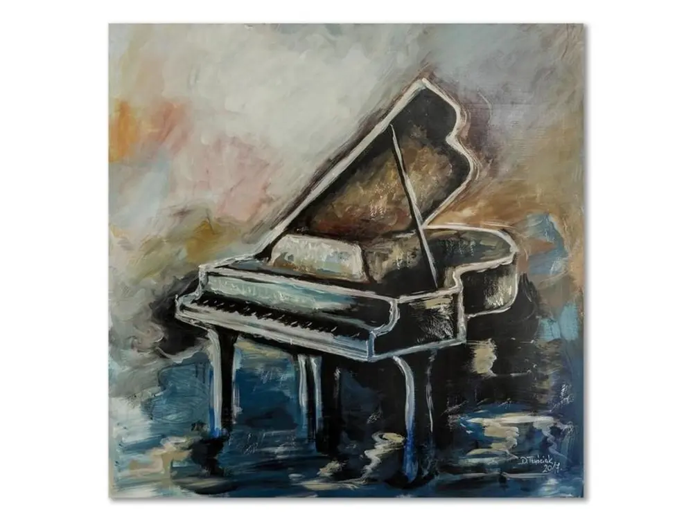 Tableau bois piano - 30 x 30 cm