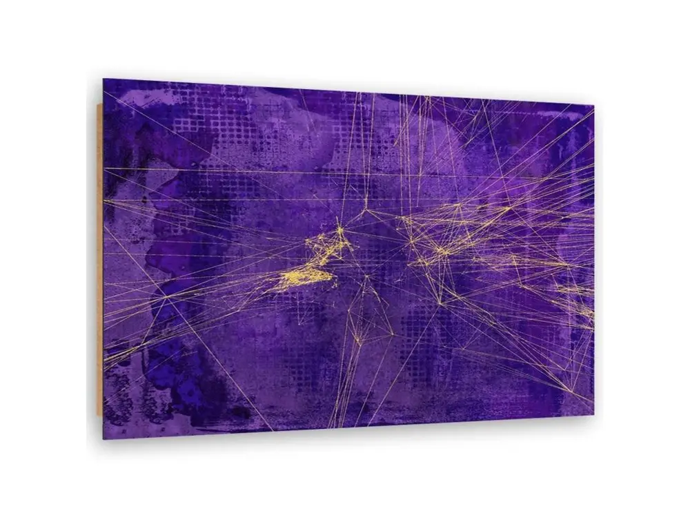 Tableau bois violet abstrait 2 - 100 x 70 cm