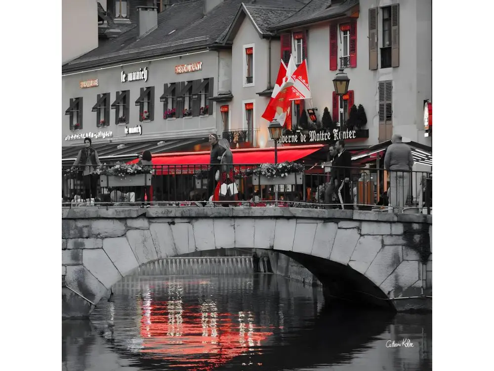 Tableau sur toile le pont de Perrière 45x45 cm