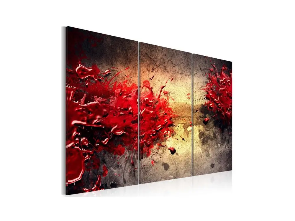 Tableau Splash rouge : Taille - 120 x 80 cm