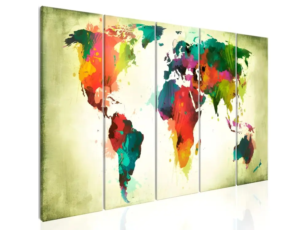 Tableau Cartes du monde Unusual World Map : Taille - 225 x 90 cm