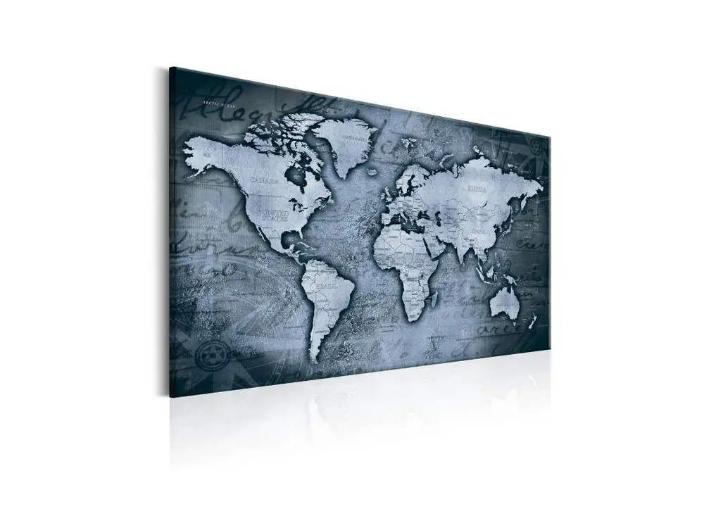 Tableau Cartes du monde Sapphire World : Taille - 60 x 40 cm