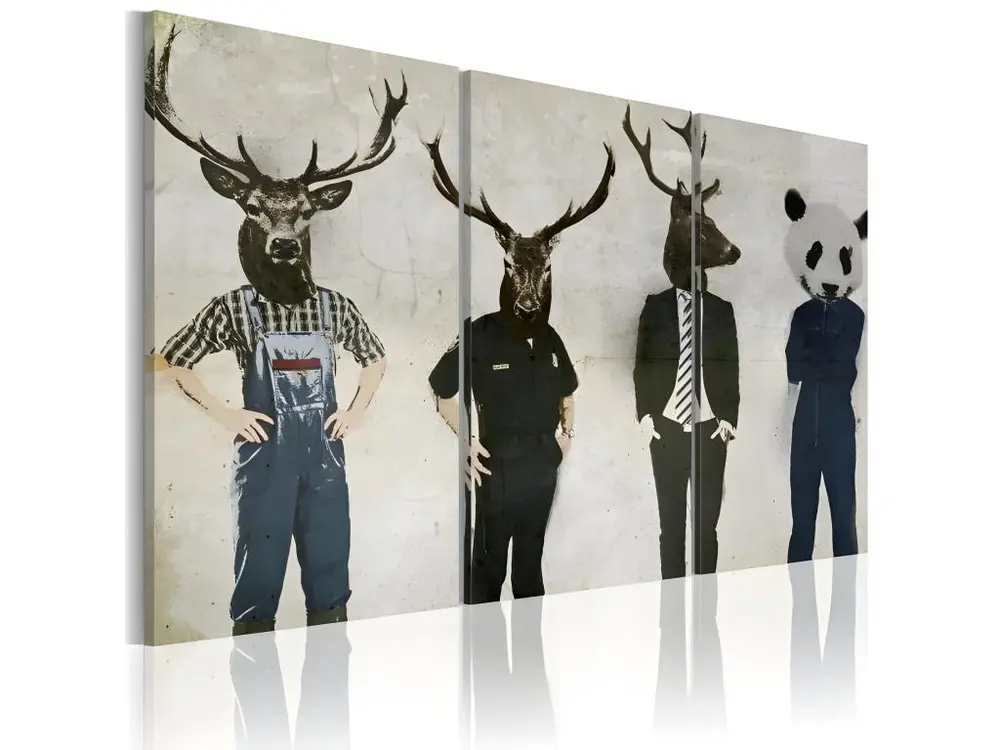 Tableau L'homme est un animal comme les autres ! : Taille - 120 x 80 cm