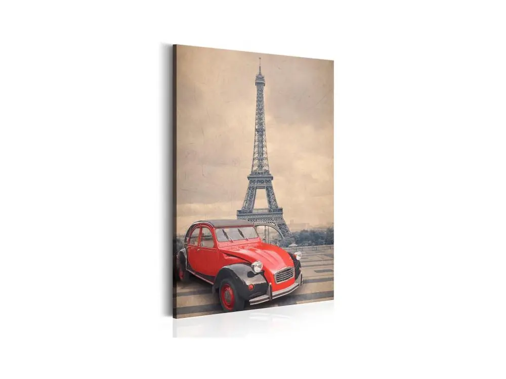 Tableau Villes Retro Paris : Taille - 80 x 120 cm