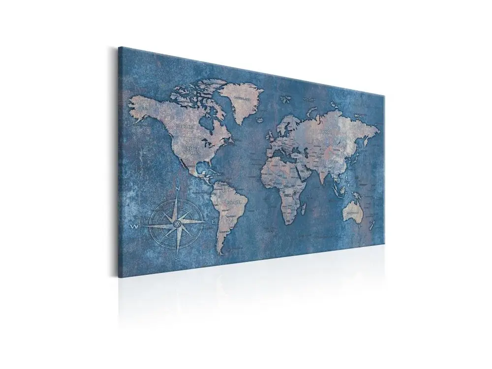 Tableau Cartes du monde Sapphire Planet : Taille - 60 x 40 cm