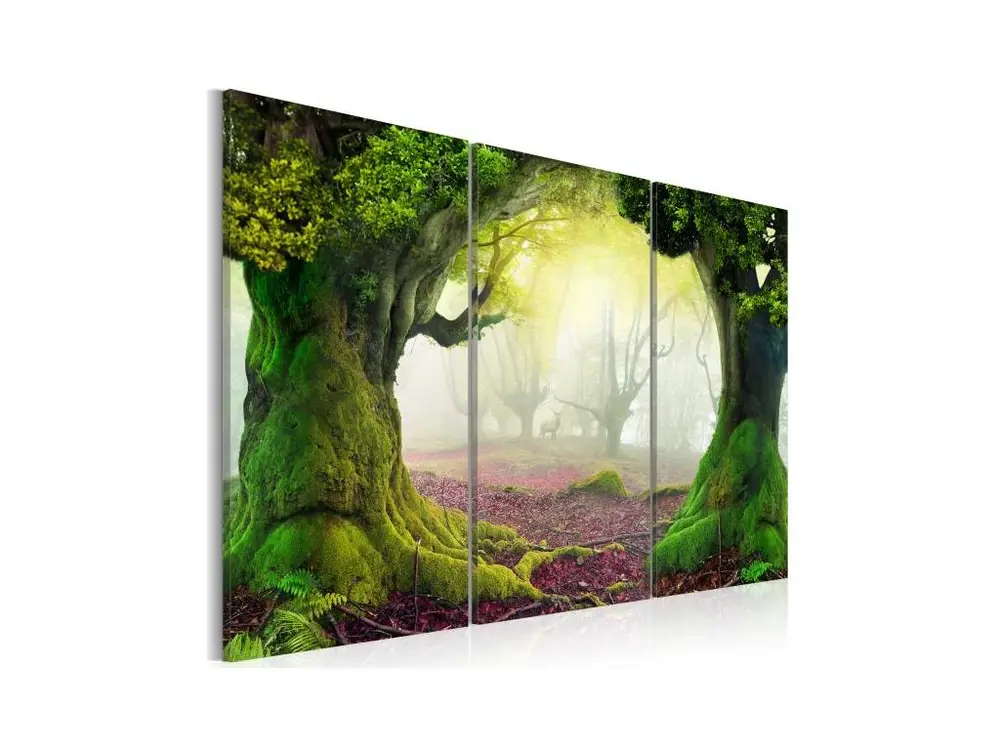 Tableau Mysterious forest - triptych : Taille - 120 x 80 cm