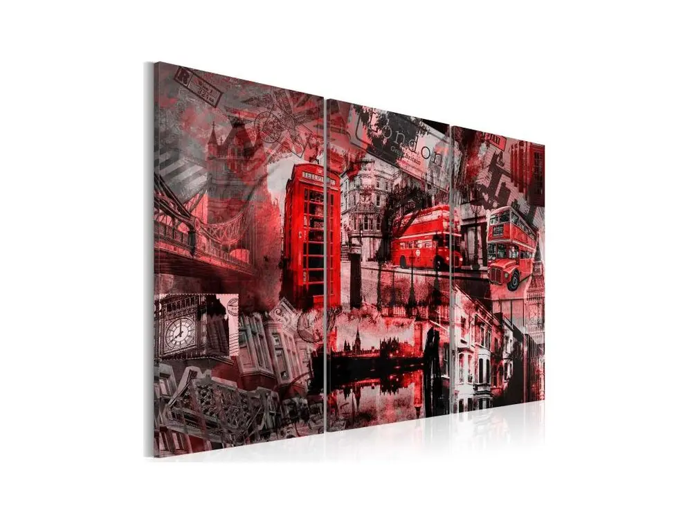 Tableau Londres rouges : Taille - 90 x 60 cm