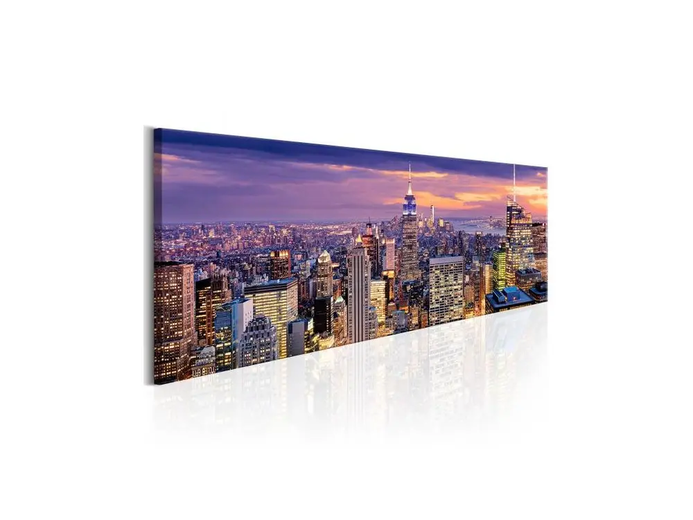 Tableau Villes City Awakening : Taille - 135 x 45 cm