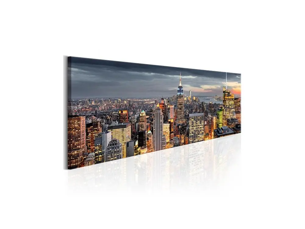 Tableau Villes Sleepless in the City : Taille - 150 x 50 cm