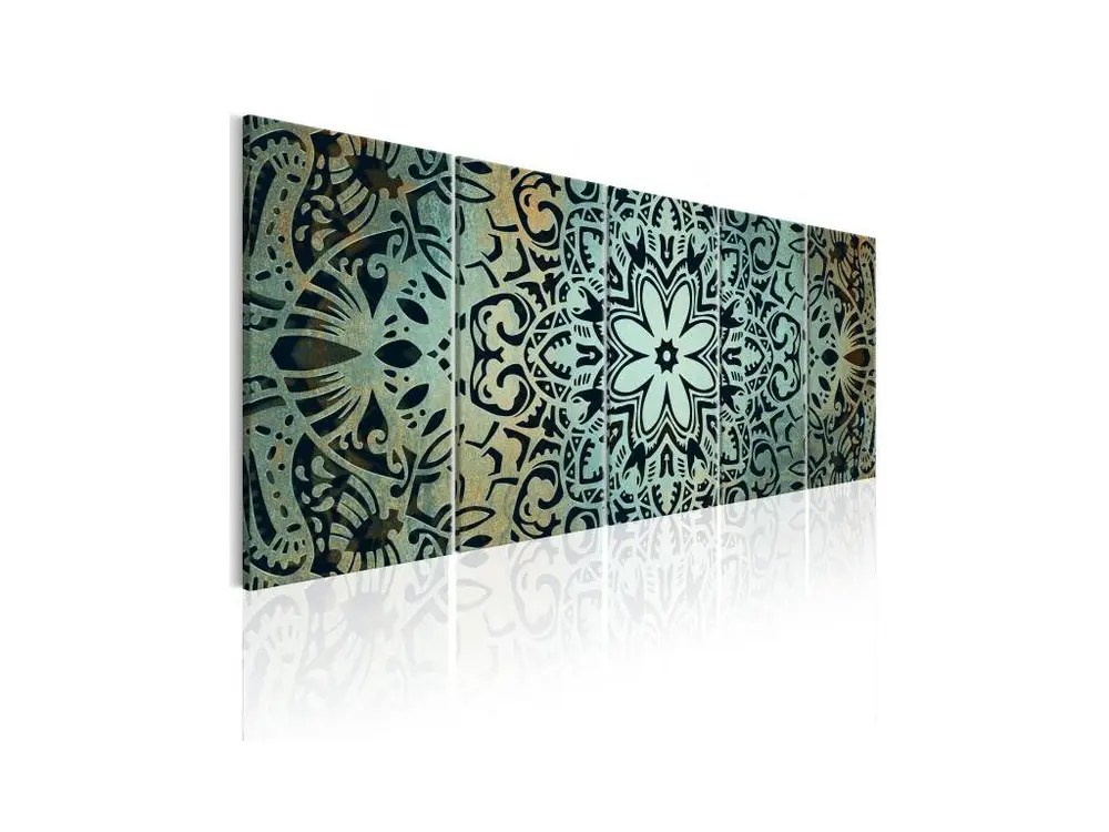 Tableau Zen Green Mandala : Taille - 200 x 80 cm