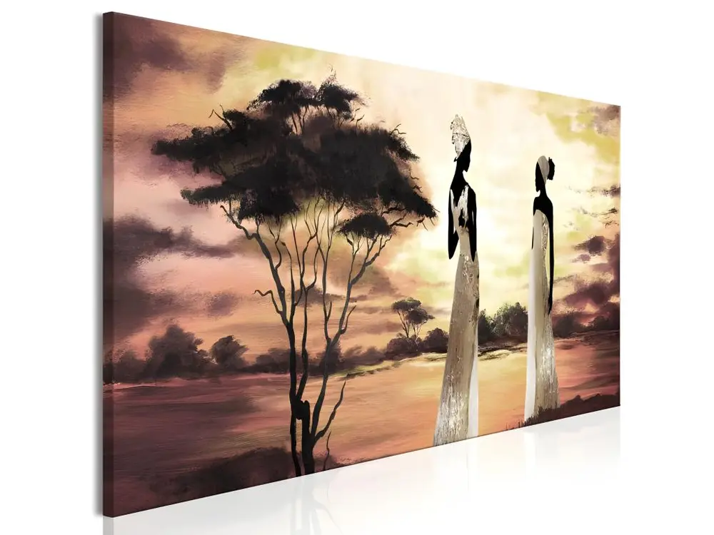 Tableau africain et ethnique African Goddesses (1 Part) Narrow : Taille - 150 x 50 cm