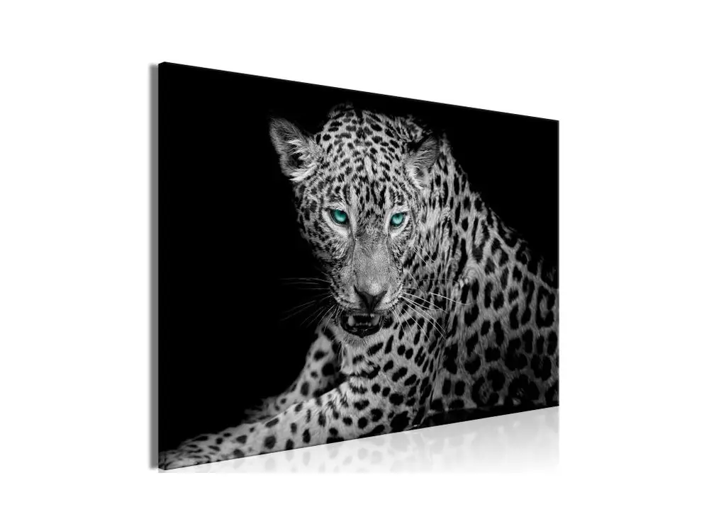 Tableau Leopard Portrait 1 Pièce Wide : Taille - 120 x 80 cm