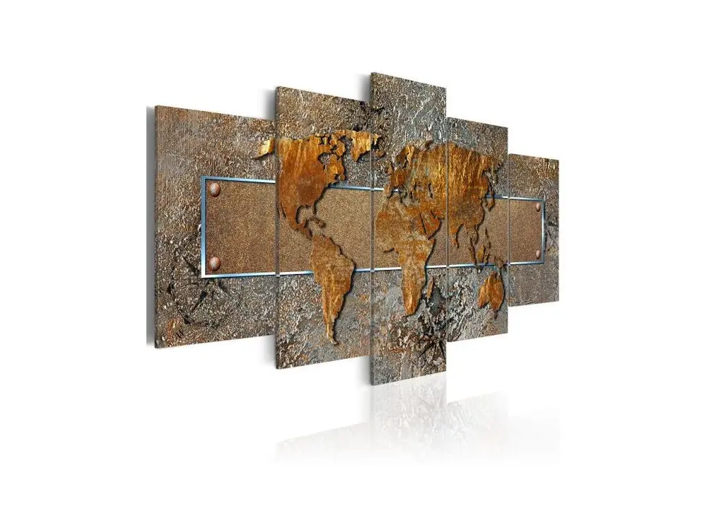 Tableau Cartes du monde Extraordinary World : Taille - 100 x 50 cm